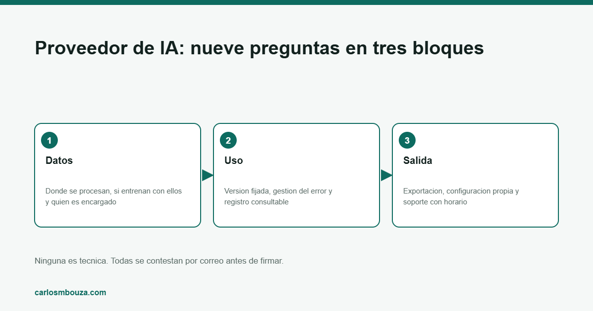 proveedor de IA: esquema del proceso paso a paso