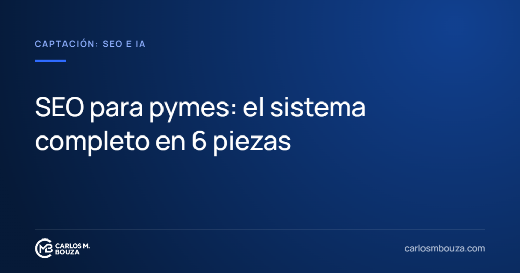 SEO para pymes: el sistema completo en 6 piezas