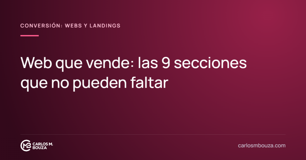 Web que vende: las 9 secciones que no pueden faltar